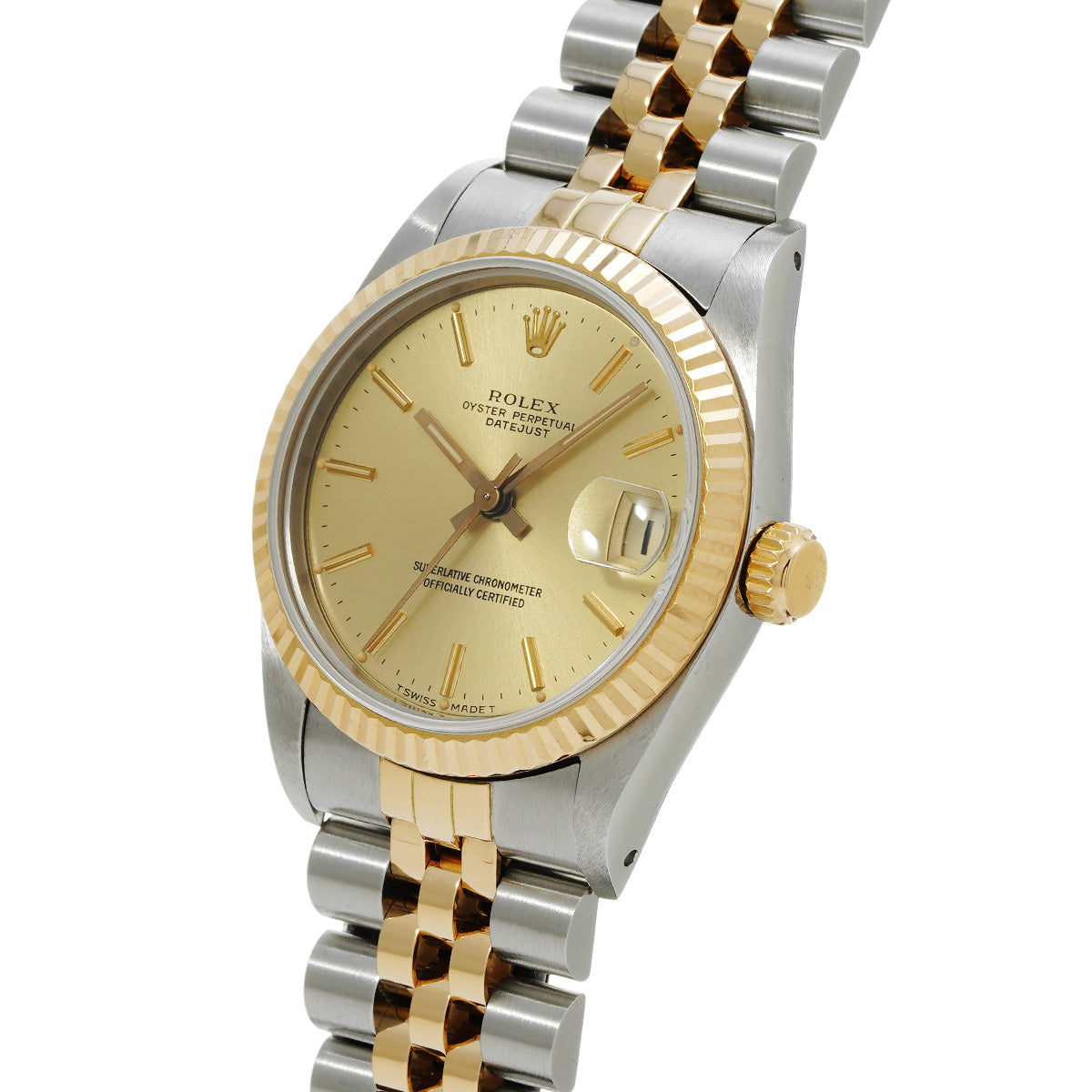 DATE JUST 68273 81st (manufactured circa 1983) Champagne ROLEX Unisex [Pre-Owned].