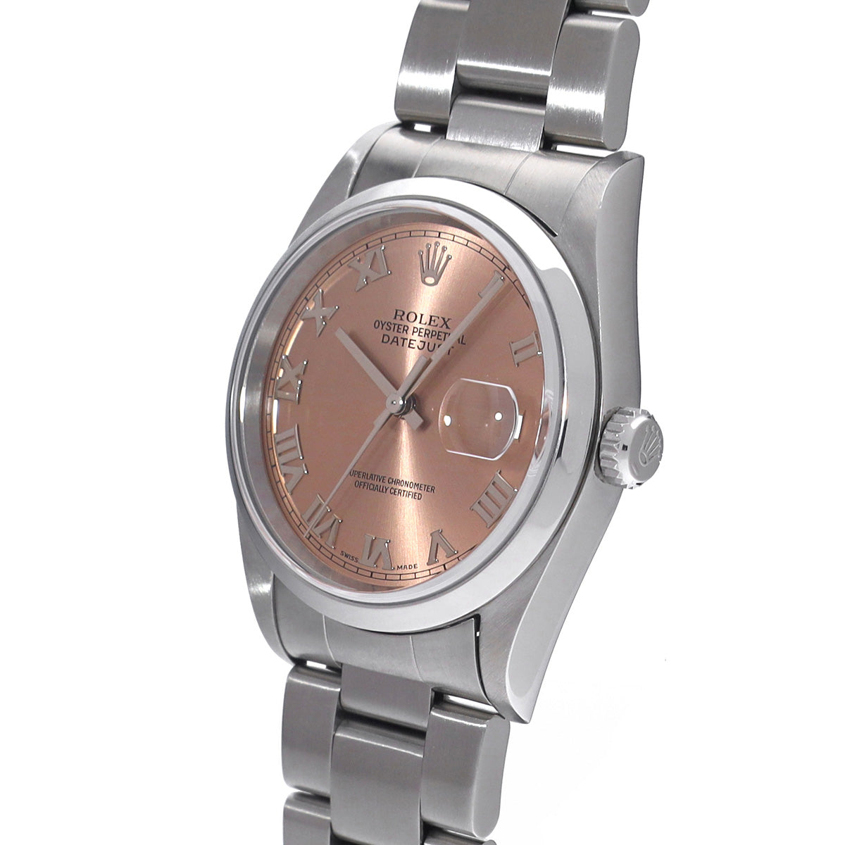 DATE JUST 16200 P (manufactured circa 2000) Pink ROLEX Men's [Pre-Owned].