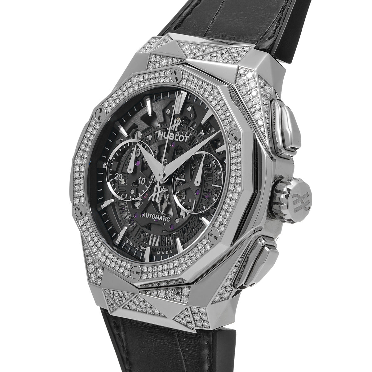 Classic Fusion Aerofusion Chronograph Orlinski Titanium Alternative Pave 525.NX.0170.RX.1804.ORL18 Skeleton HUBLOT Men's [pre-owned]