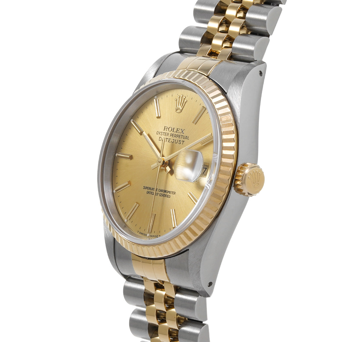 Datejust 16233 S (manufactured circa 1994) Champagne ROLEX Men's [Pre-Owned].