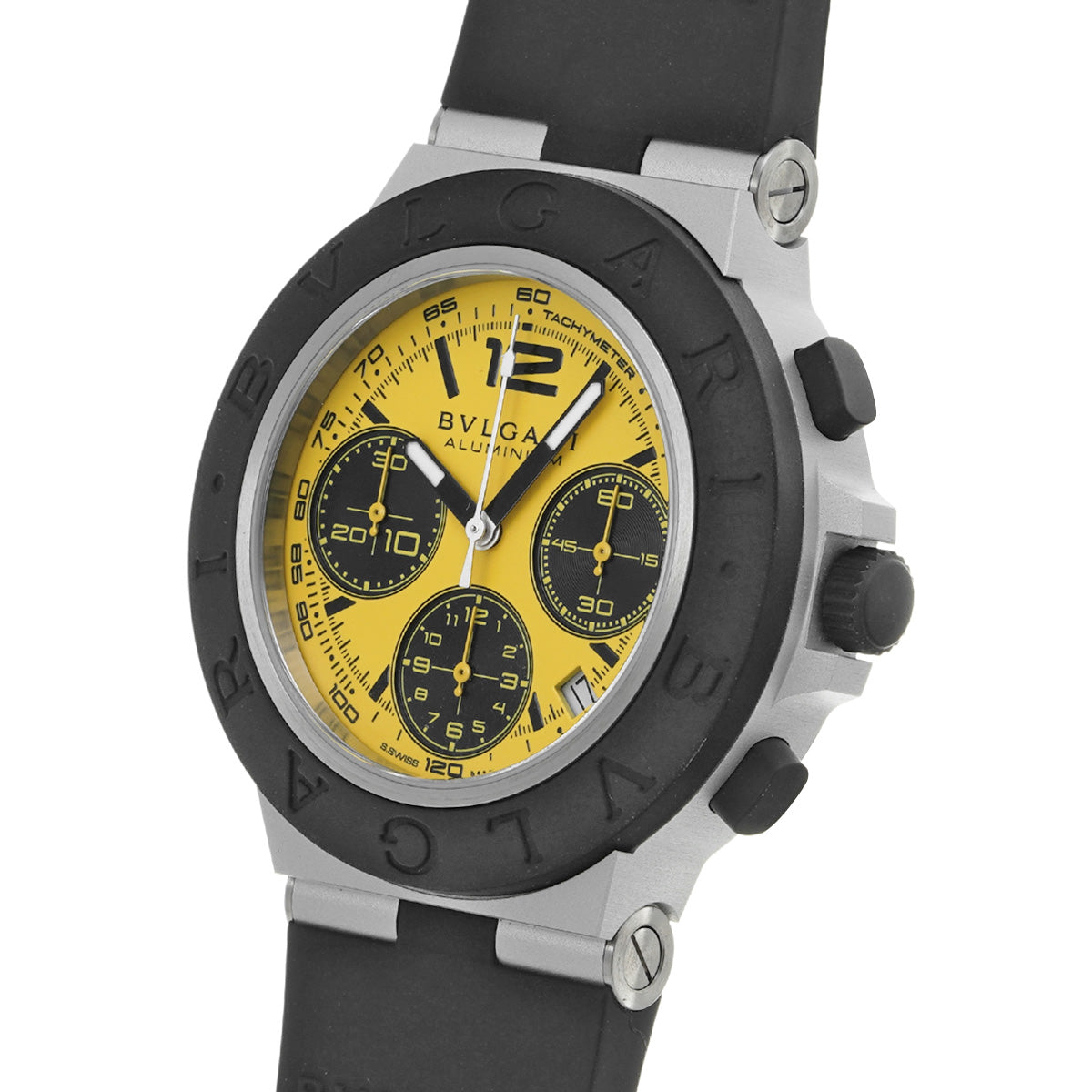 Aluminium Gran Turismo Limited Edition 104006 Yellow BVLGARI Men's [Pre-Owned].