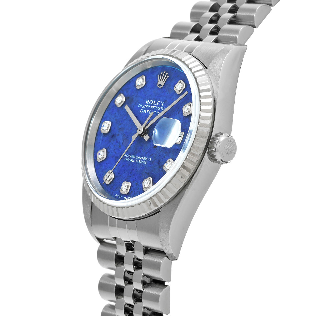 DATE JUST 16234G Y (made around 2002) Sodalite/Diamond ROLEX Men's [Pre-Owned].