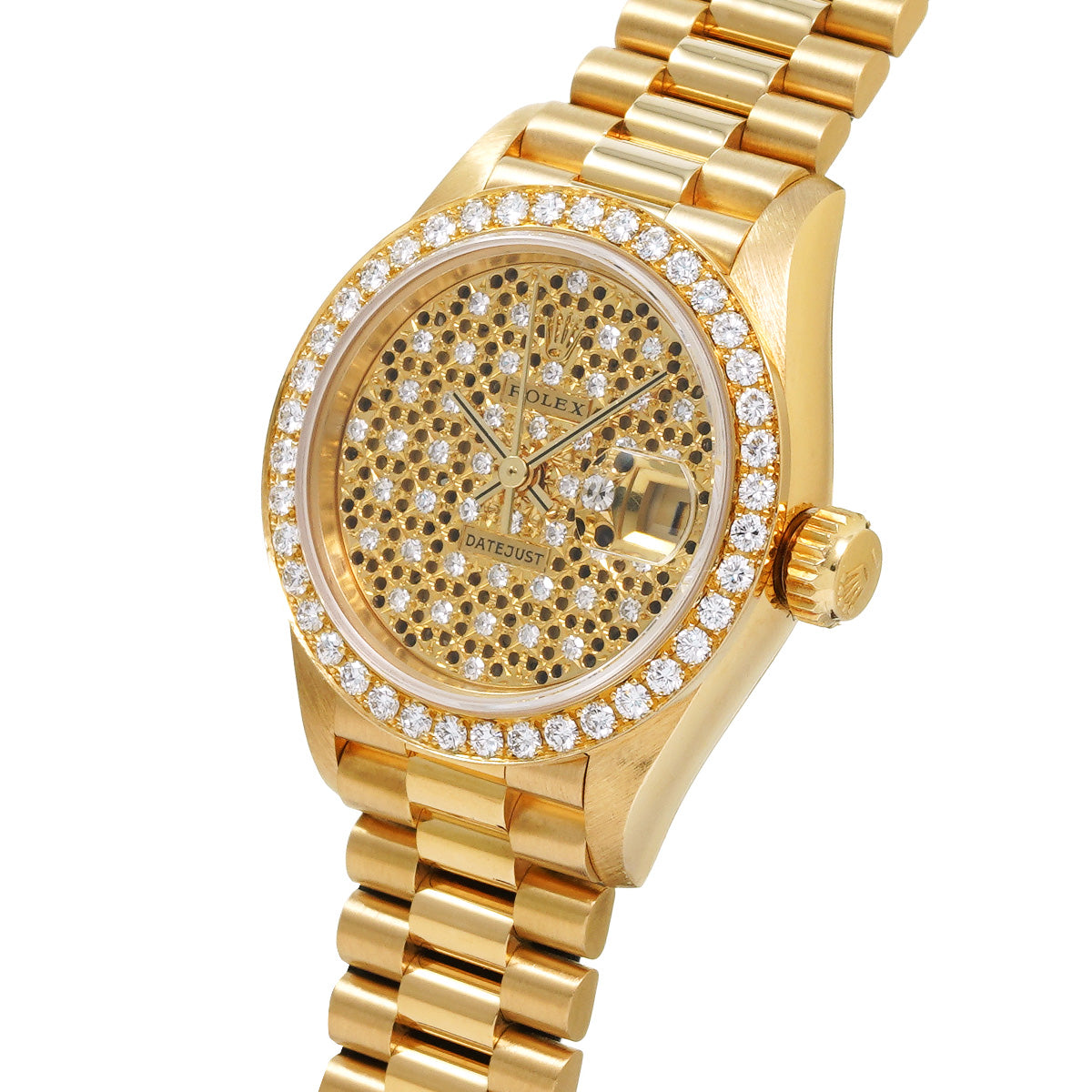 DATE JUST 69138ZE E (manufactured circa 1990) Champagne/Diamond ROLEX Ladies [Pre-Owned].