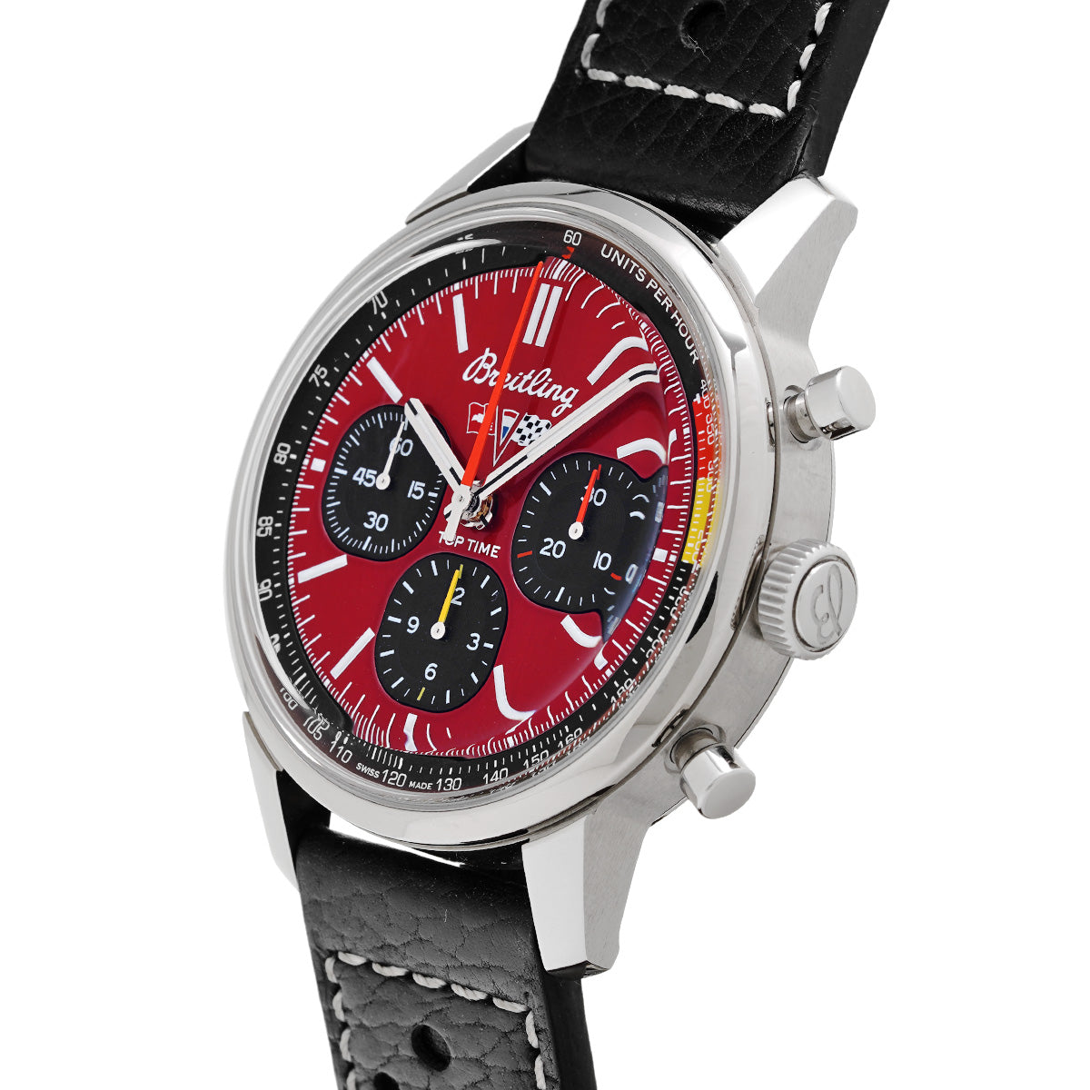 Top Time B01 Chevrolet Corvette AB01761A1K1X1 Red/Black BREITLING Men's [Pre-Owned].