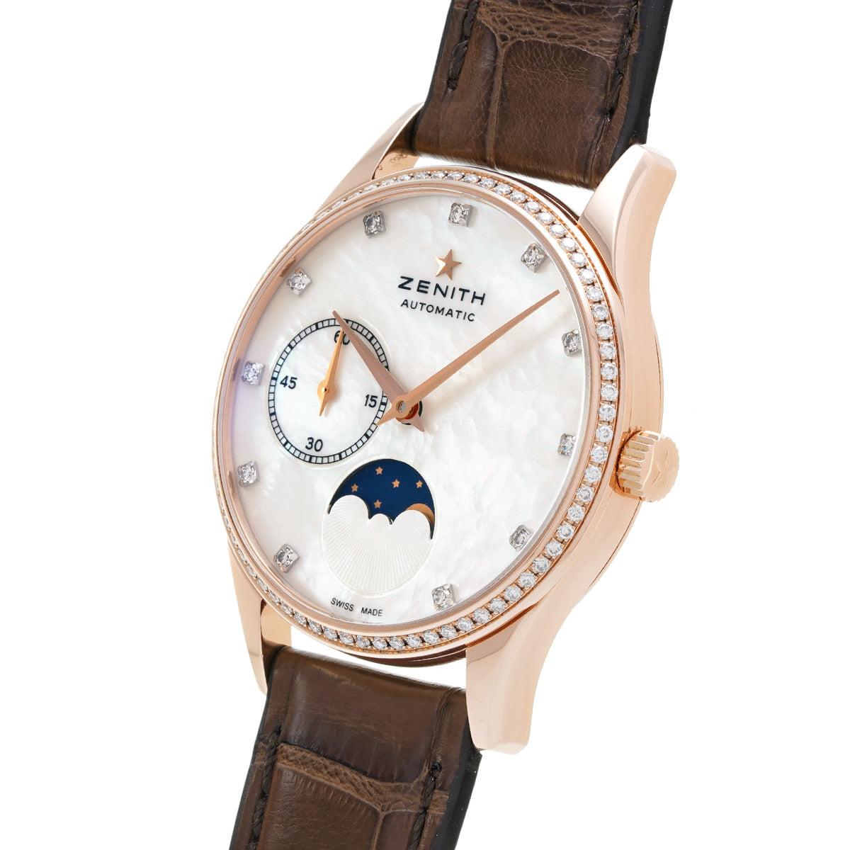 Ultrasyn Moonphase 22.2310.692/81.C709 White MOP/Diamond ZENITH Ladies [Pre-Owned]