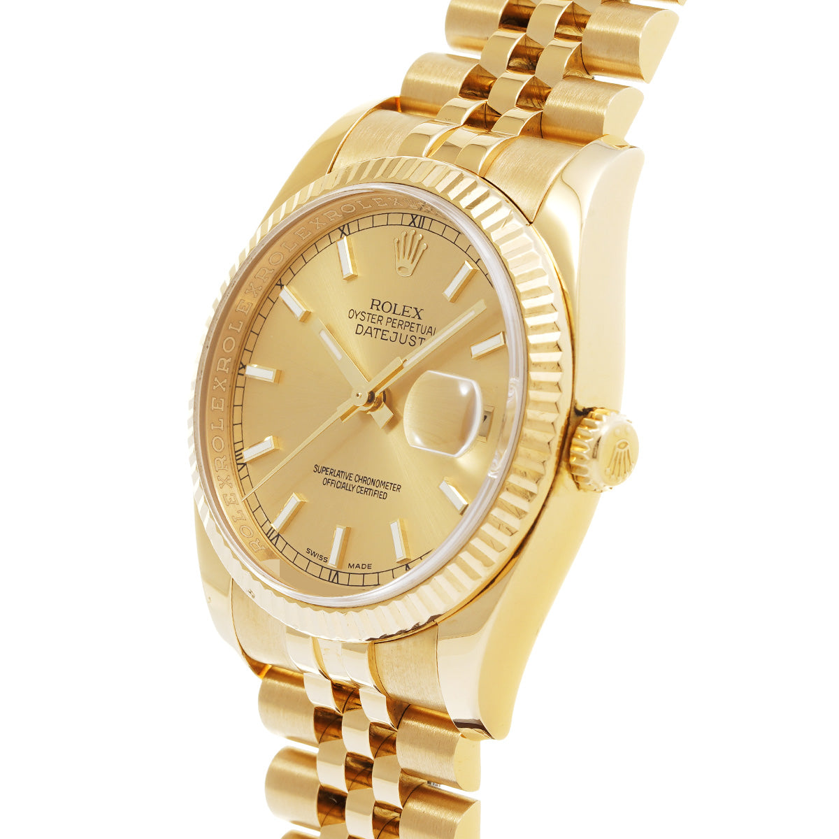 DATE JUST 116238 F (manufactured circa 2005) Champagne ROLEX Men's [Pre-Owned].