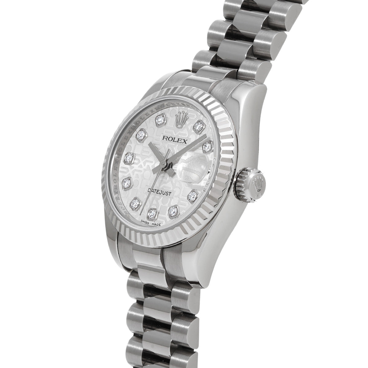 Datejust 179179G D (made around 2005) Silver Computer/Diamond ROLEX Ladies [Pre-Owned].