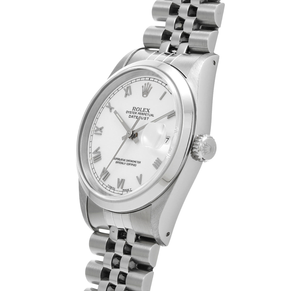 DATE JUST 16200 S (manufactured circa 1993) White ROLEX Men's [Pre-Owned].