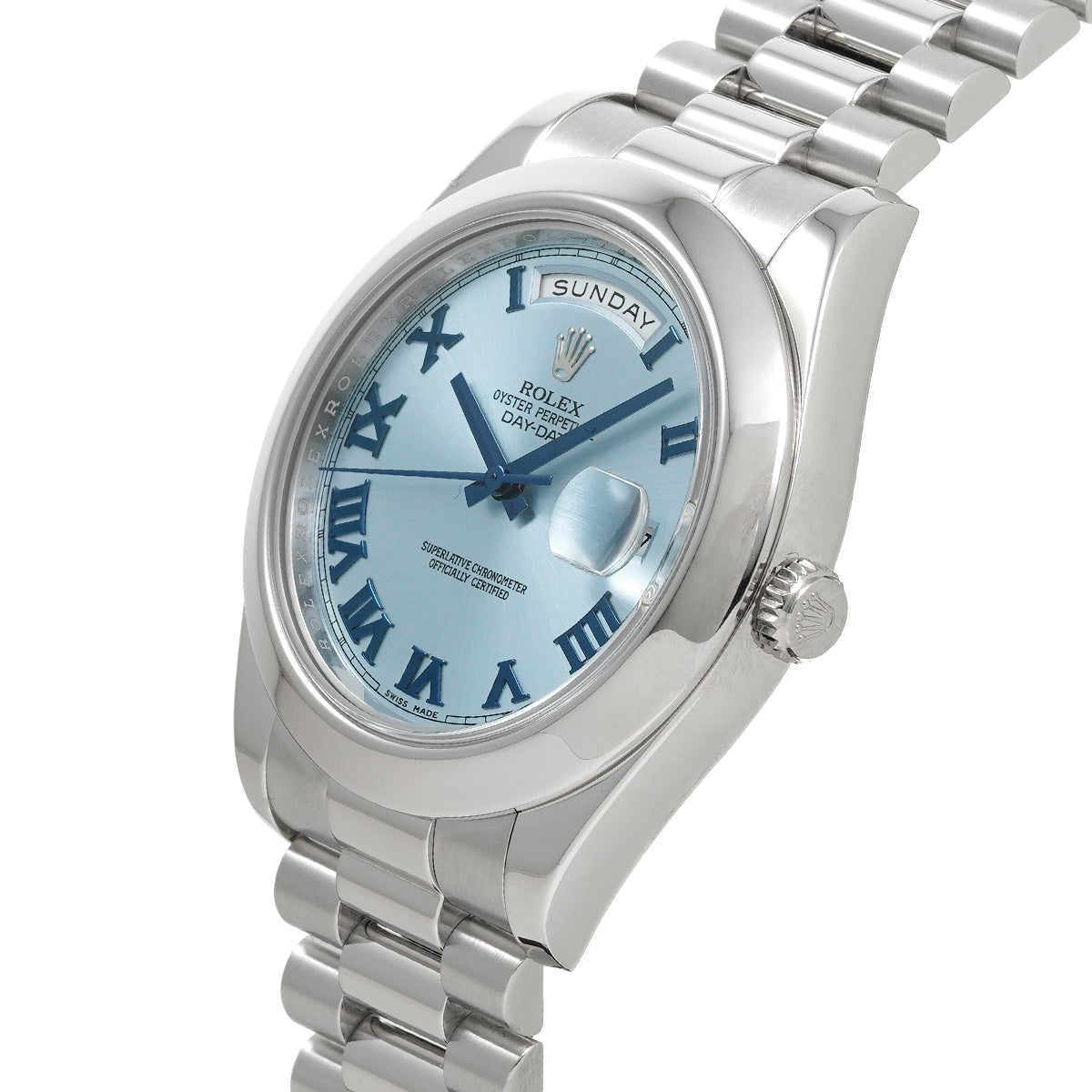 Day-Date II 218206 V (manufactured circa 2009) Ice Blue ROLEX Men's [Pre-Owned].