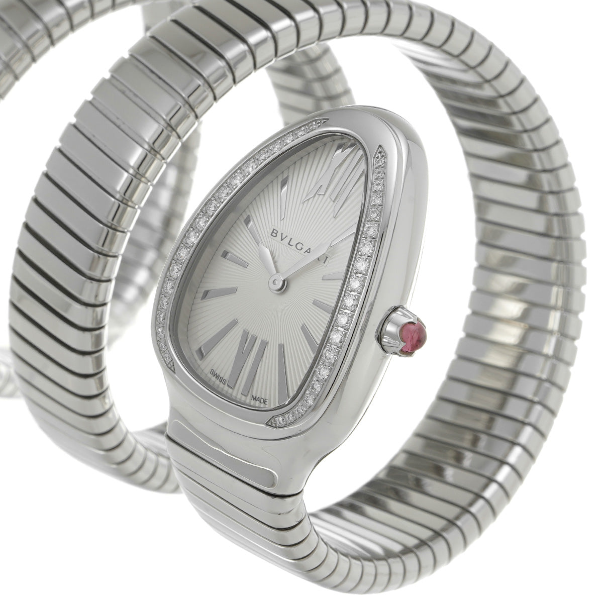 Serpenti Tubogas SP35S White BVLGARI Ladies [Pre-owned].