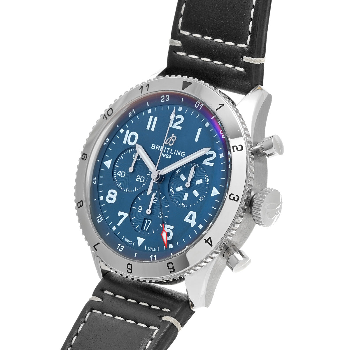 Super Avi B04 Chronograph GMT 46 Tribute to Vought F4U Corsair AB04451A1C1X1 Blue BREITLING Men's [Pre-Owned].