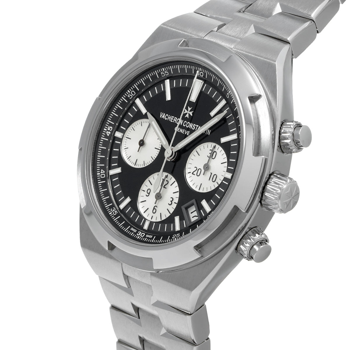 Overseas Chronograph 5500V/110A-B481 Black/Silver VACHERON CONSTANTIN Men's [Pre-Owned].