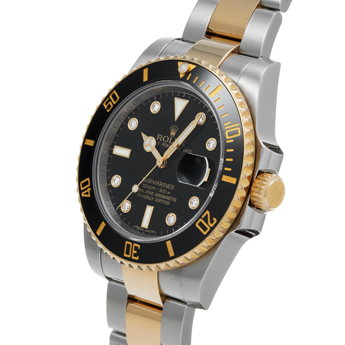 Submariner Date 116613GLN G No. (manufactured circa 2010) Black/Diamond ROLEX Men's [Pre-Owned].