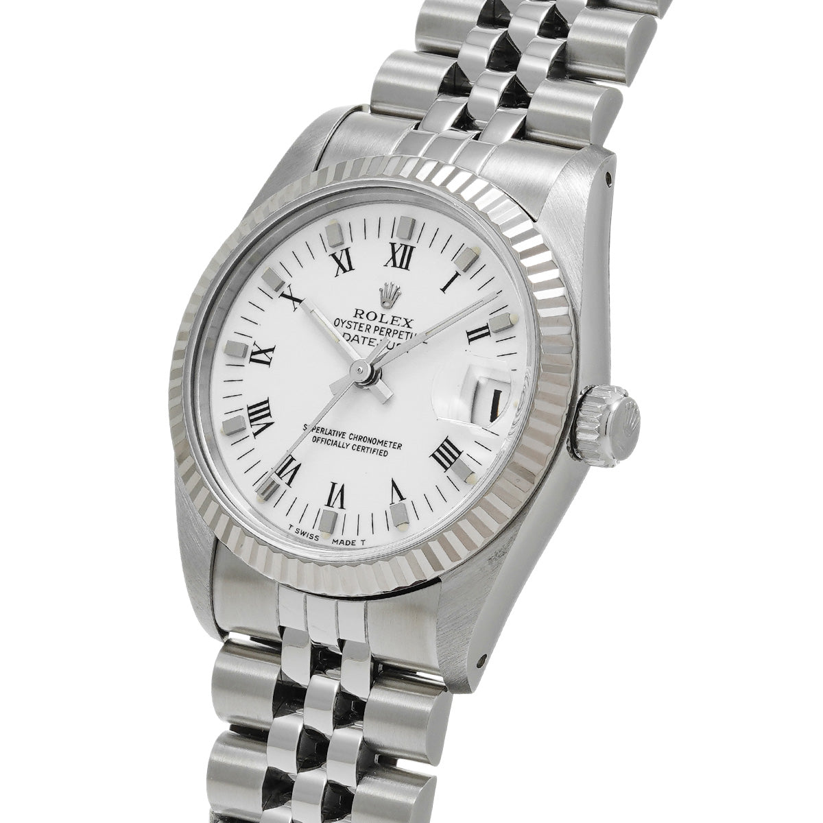 DATE JUST 68274 R (manufactured circa 1988) White ROLEX Unisex [Pre-Owned].