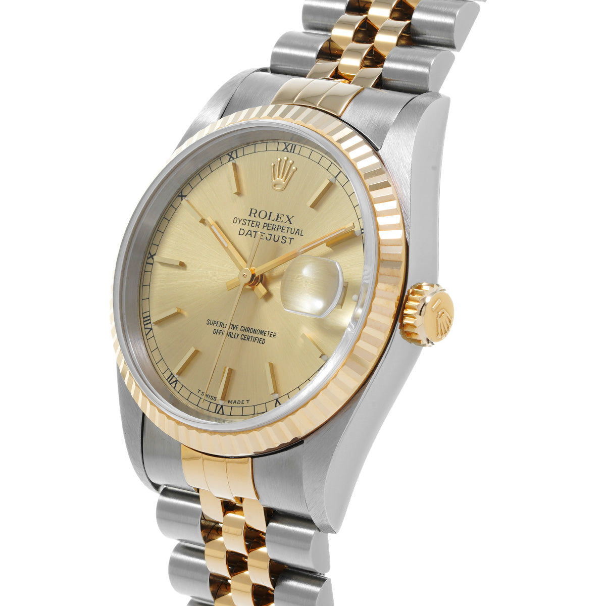 Datejust 16233 T (manufactured circa 1997) Champagne ROLEX Men's [Pre-Owned].