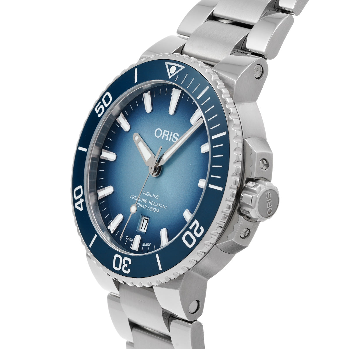 Aquis Date Lake Baikal Limited Edition 01 733 7730 4175 Blue ORIS Men's [pre-owned].