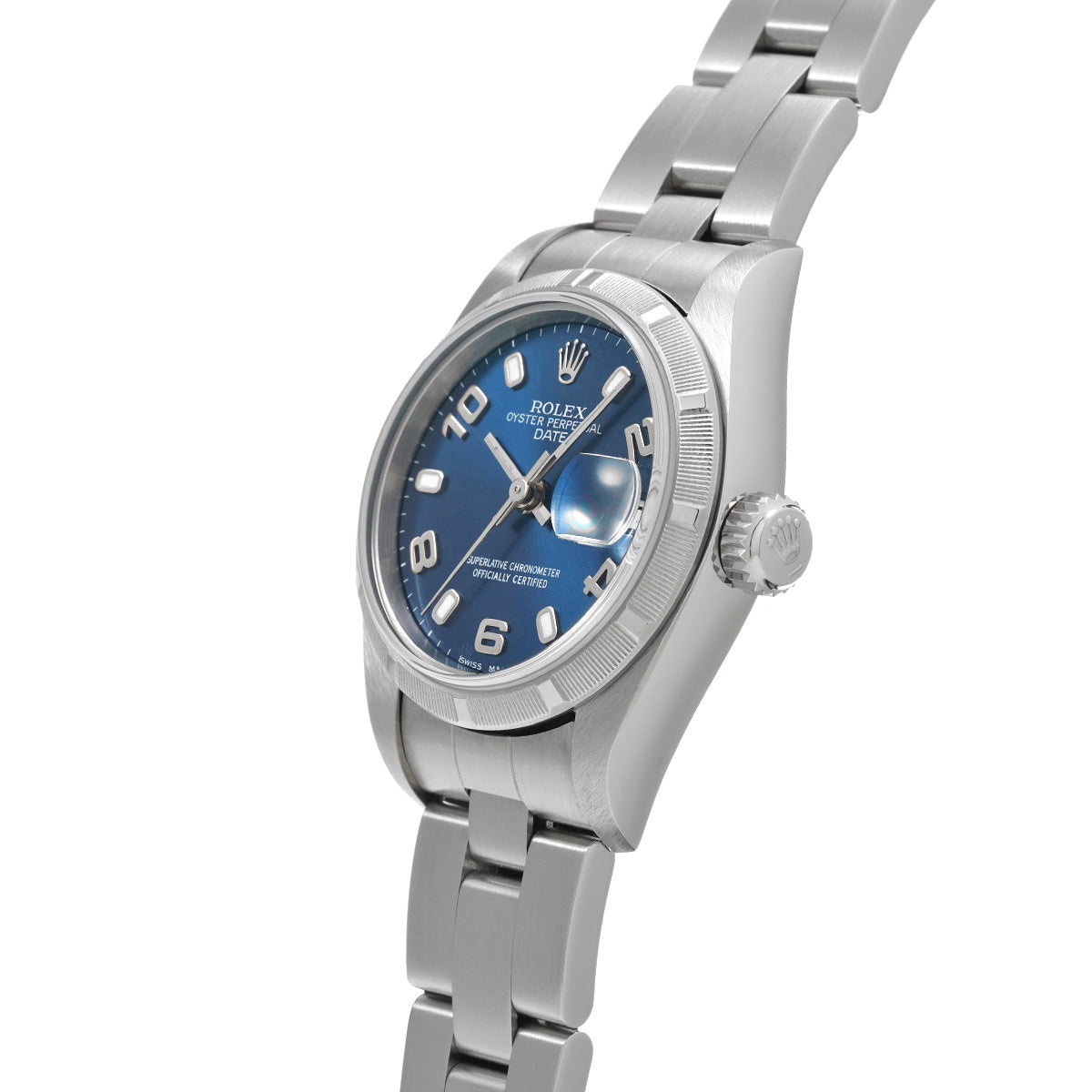 Oyster Perpetual Date 79190 Y No. (manufactured circa 2002) Blue ROLEX Ladies [Pre-Owned].