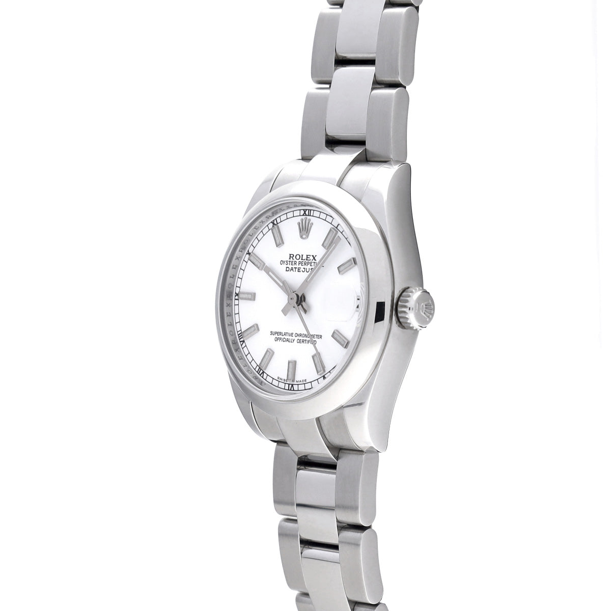 DATE JUST 178240 Z (manufactured circa 2007) White ROLEX Unisex [Pre-Owned].