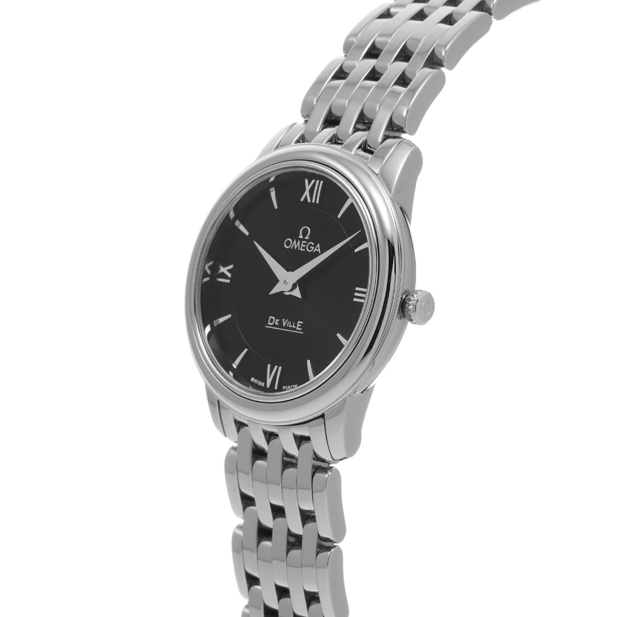 De Ville Prestige Quartz 424.10.27.60.01.001 Black OMEGA Ladies [New]