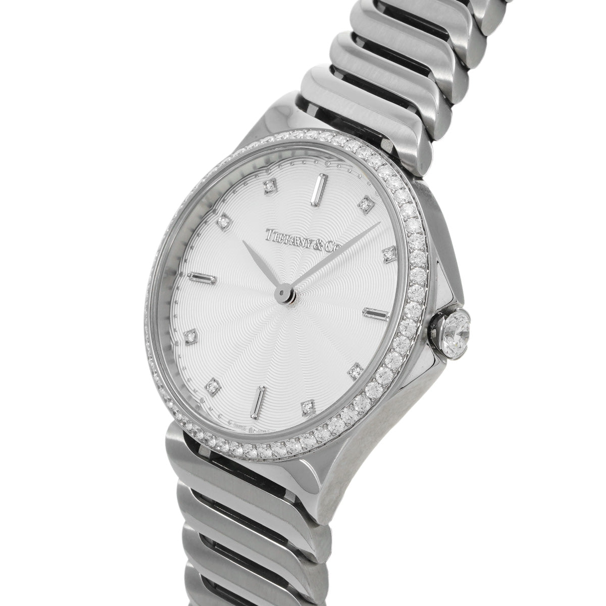 Metro 2 hands 60874875 Silver/diamond TIFFANY &amp; Co. ladies [pre-owned].