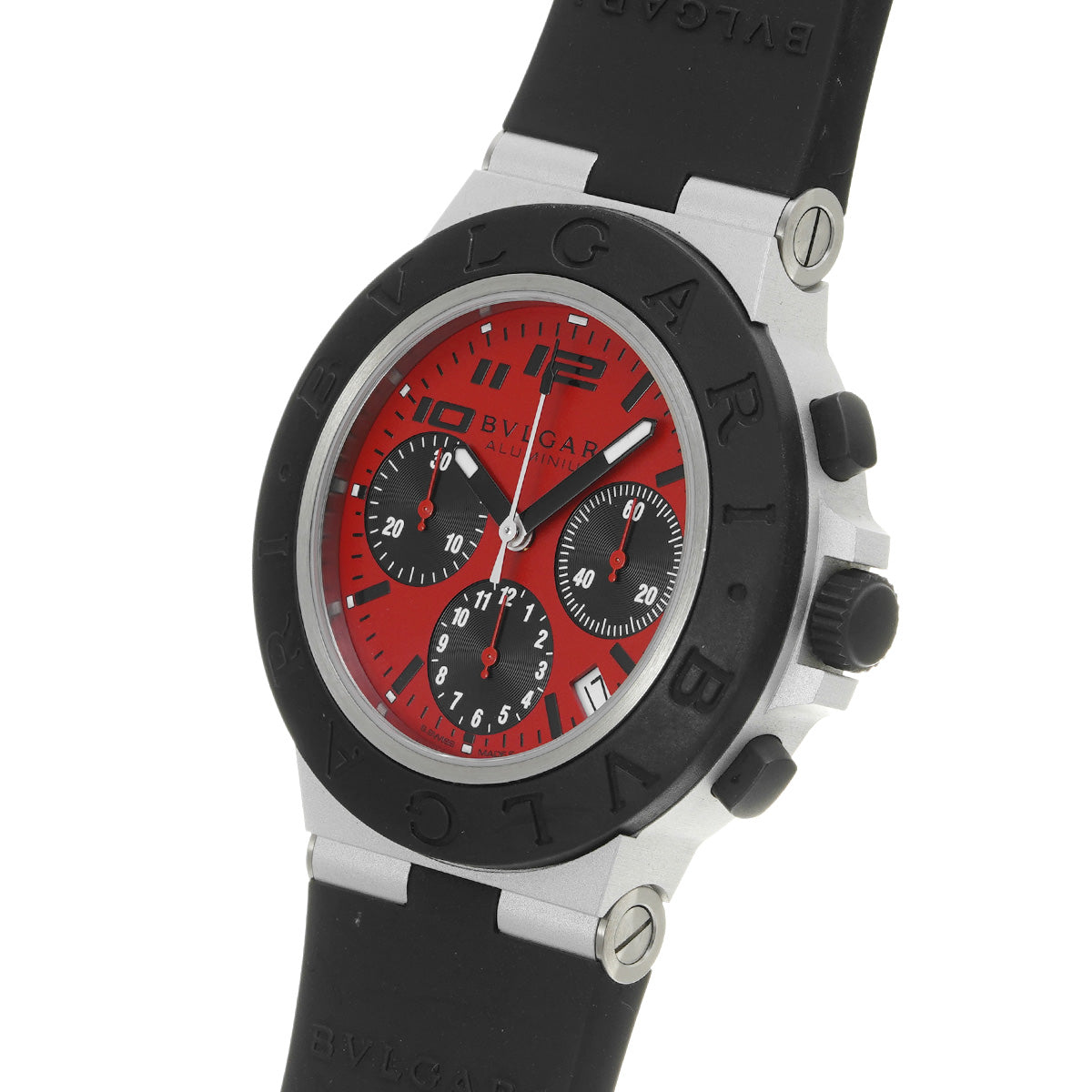 Aluminum Chronograph DUCATI BB40ATCH Red/Black BVLGARI Men's [Pre-Owned].