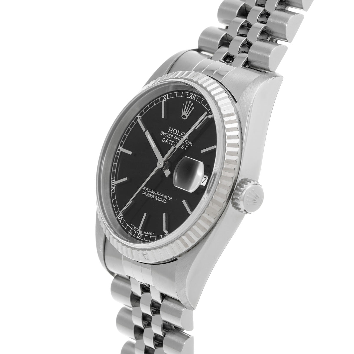 DATE JUST 16234 T (manufactured in 1996) Black ROLEX Men's [Pre-Owned].