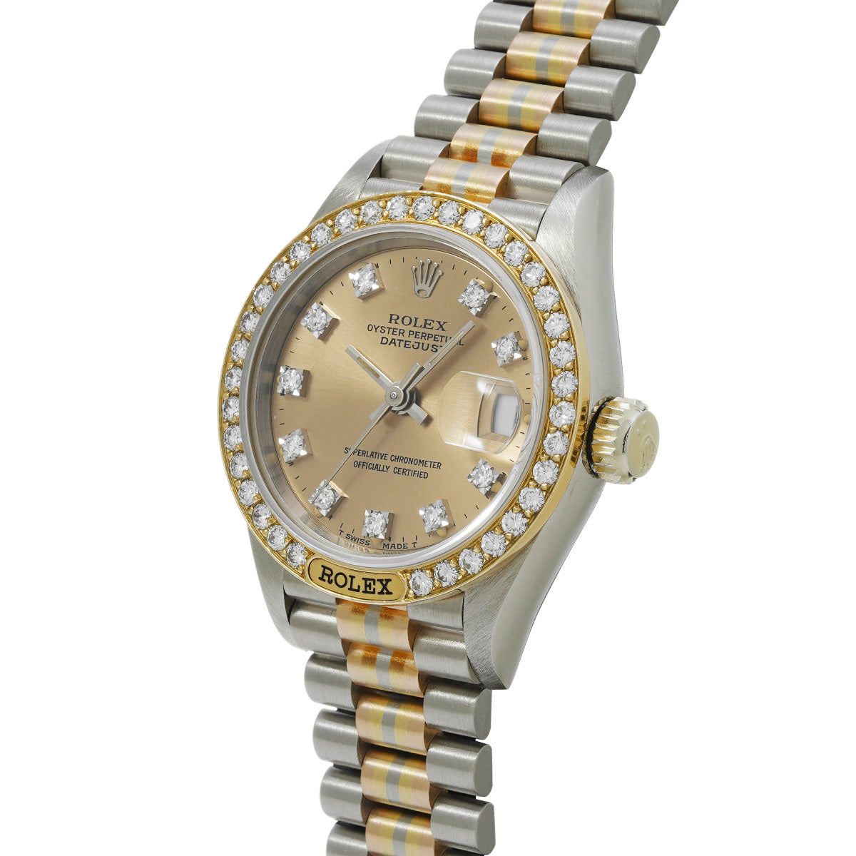 DATE JUST TRIDOR 69149BIC 88th (manufactured circa 1985) Brown/Diamond ROLEX Ladies [Pre-Owned].