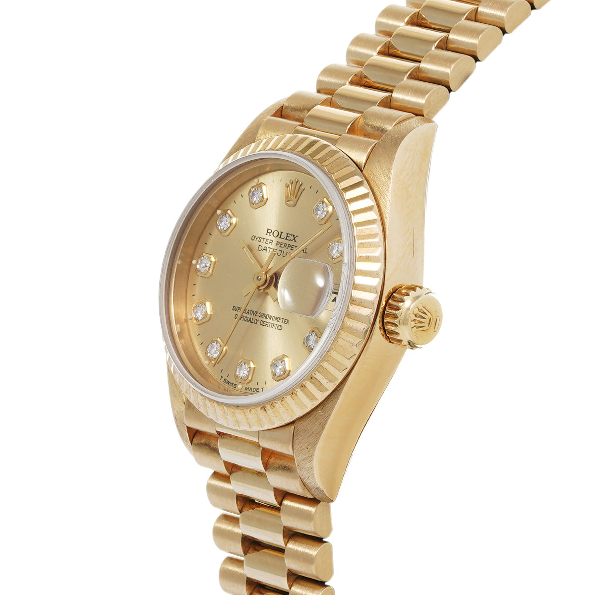 DATE JUST 69178G W (made around 1994) Champagne/Diamond ROLEX Ladies [Pre-Owned].