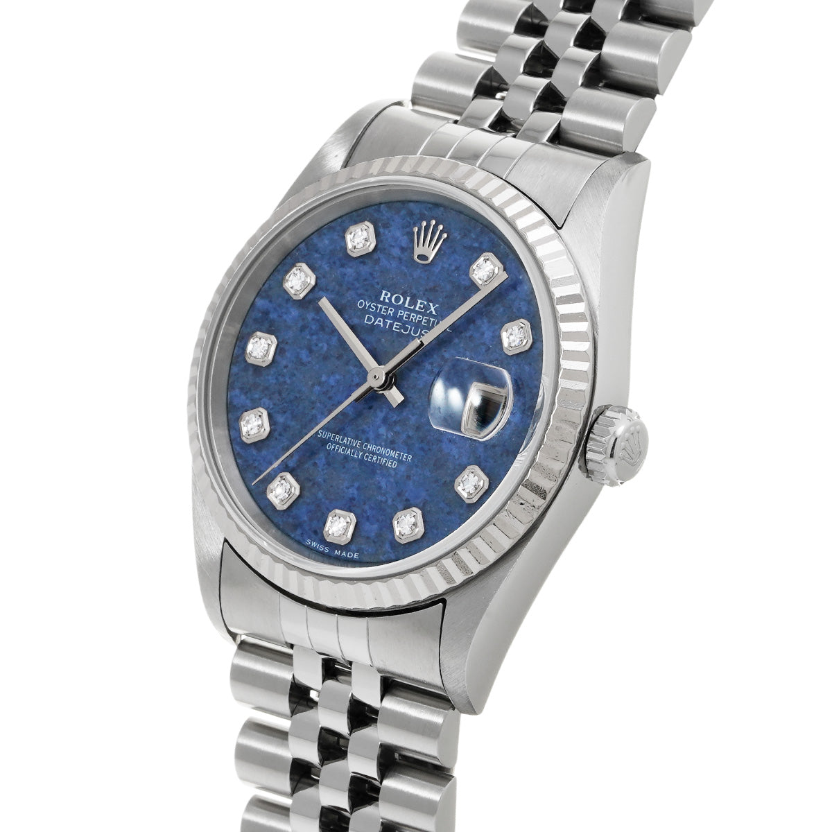 DATE JUST 16234G P (made around 2000) Sodalite/Diamond ROLEX Men's [Pre-Owned].