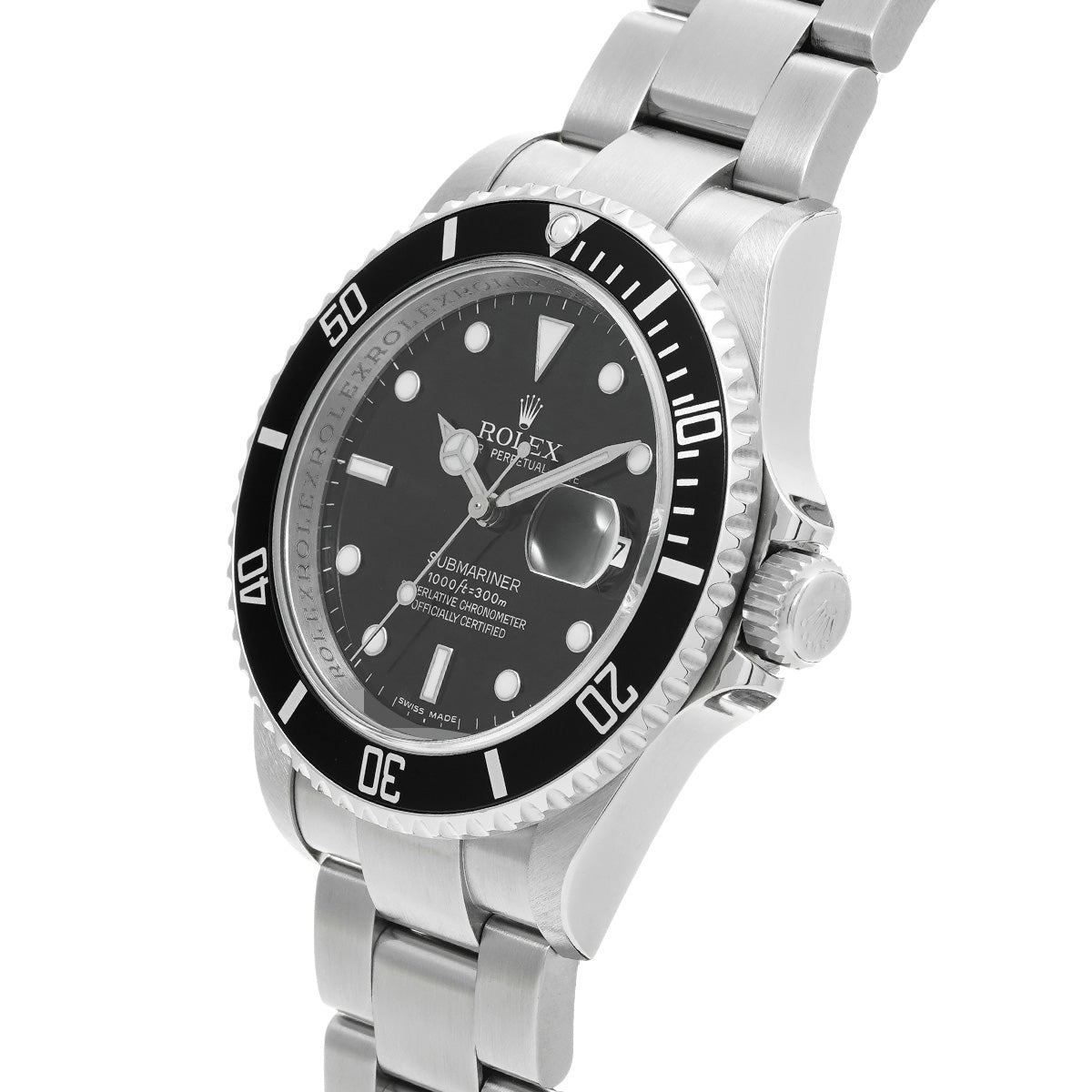 Submariner Date 16610 V (manufactured circa 2009) Black ROLEX Men's [Pre-Owned].