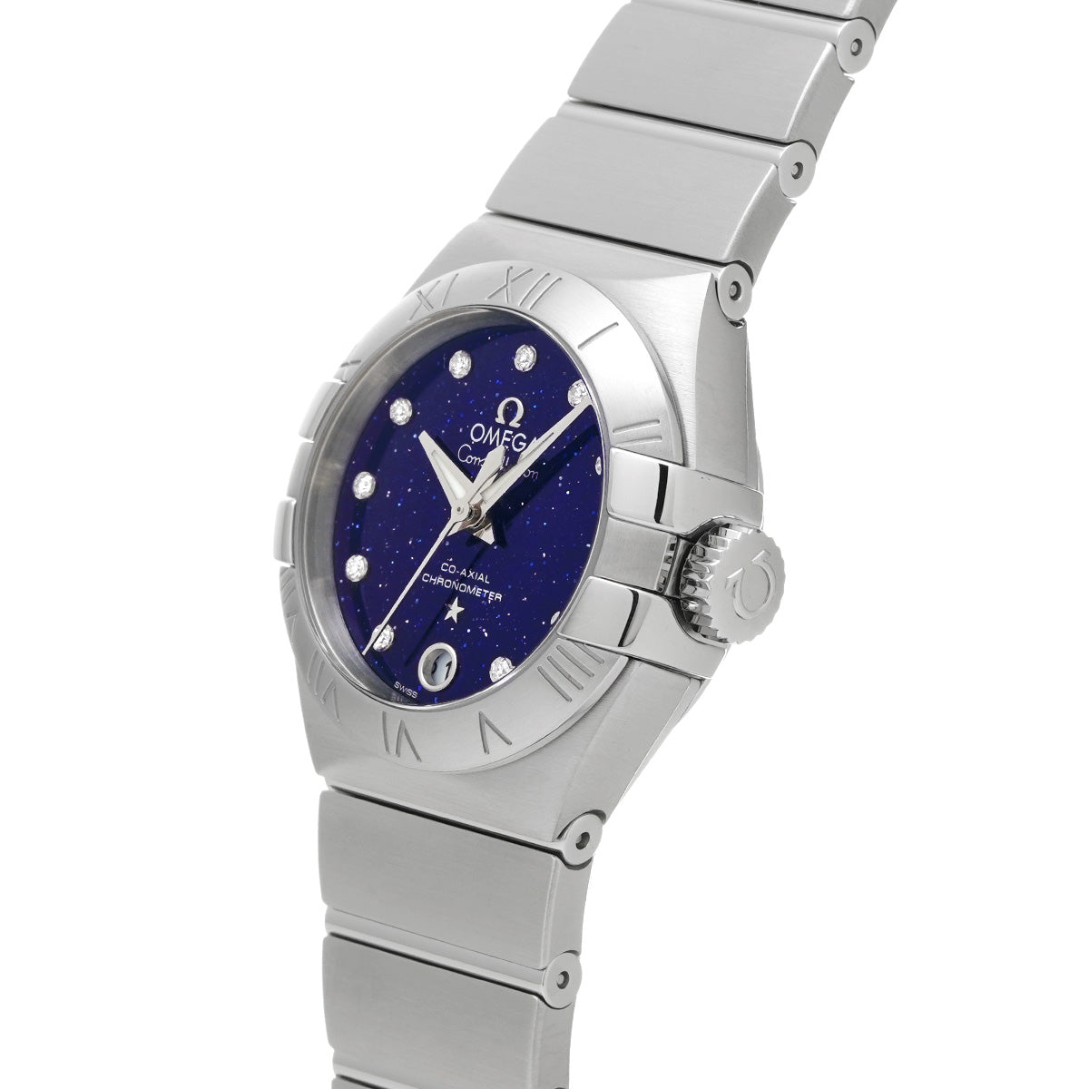 Constellation Co-Axial 123.10.27.20.53.001 Blue/Diamond OMEGA Ladies [New]