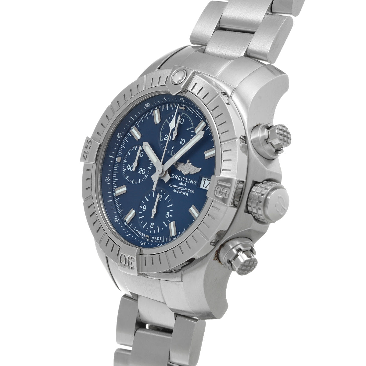 Avenger Chronograph 43 A13385101C1A1 Blue BREITLING Men's [Pre-Owned].