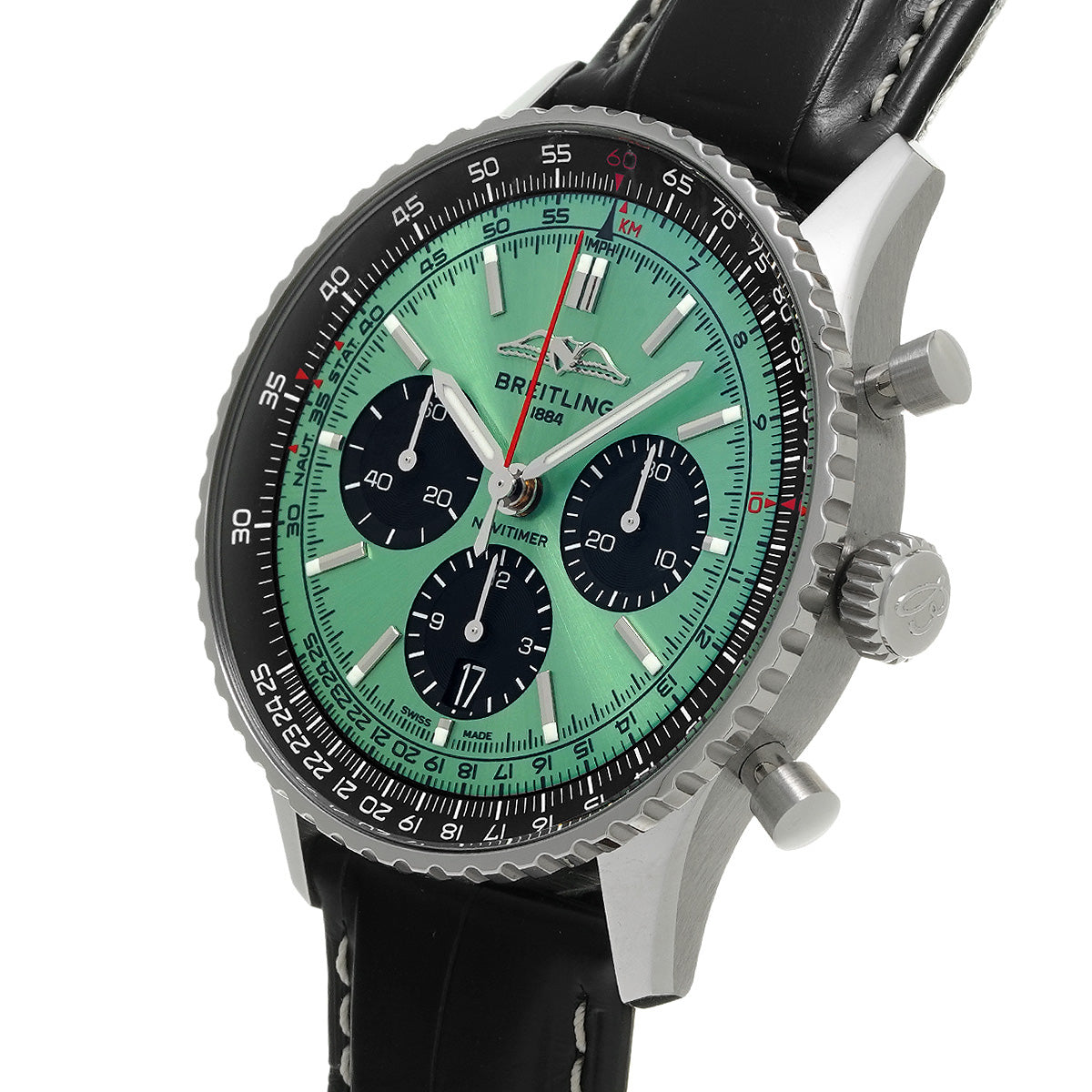 Navitimer B01 Chronograph 43 AB0138241L1P1 Green/Black BREITLING Men's [Pre-Owned]