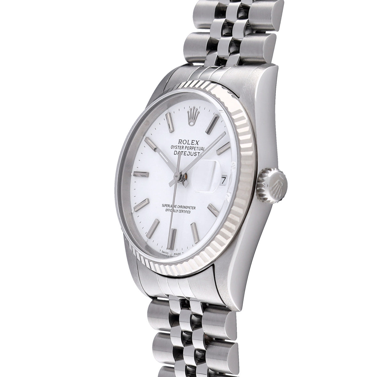 DATE JUST 16234 Y (made around 2002) White ROLEX Men's [Pre-Owned].