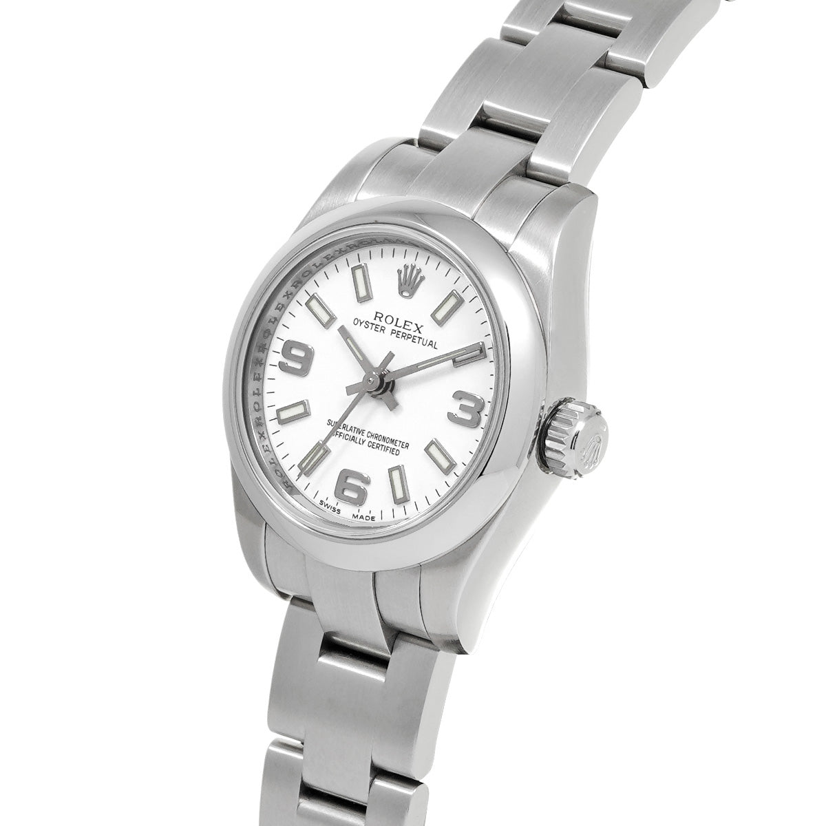 Oyster Perpetual 26 176200 Z (manufactured circa 2006) White ROLEX Ladies [Pre-Owned].