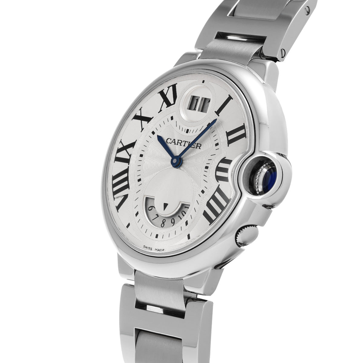 Ballon Bleu de Cartier 2 time zone W6920011 Silver CARTIER Men's [Pre-Owned].