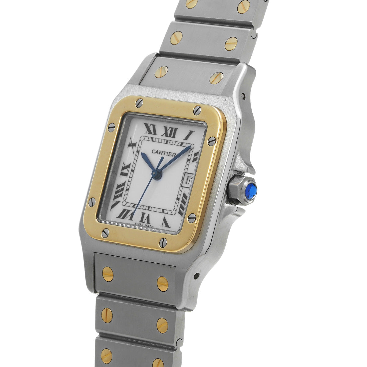 Santos Garbe LM Date 81036283 White CARTIER Men's [Pre-Owned].