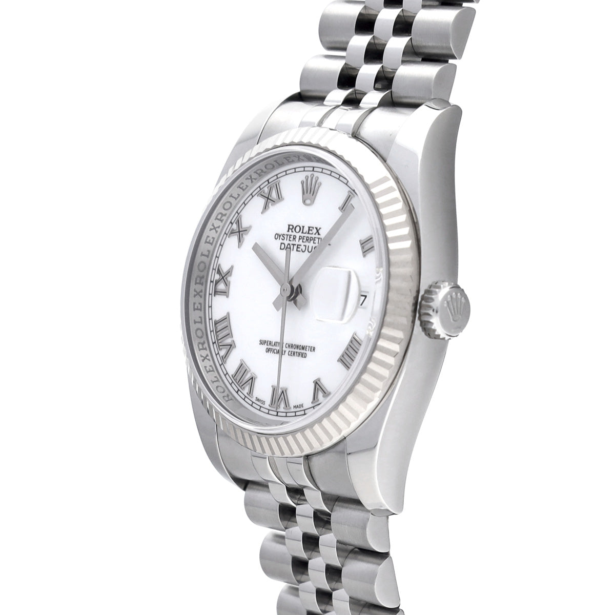 DATE JUST 116234 Z (manufactured circa 2007) White ROLEX Men's [Pre-Owned].