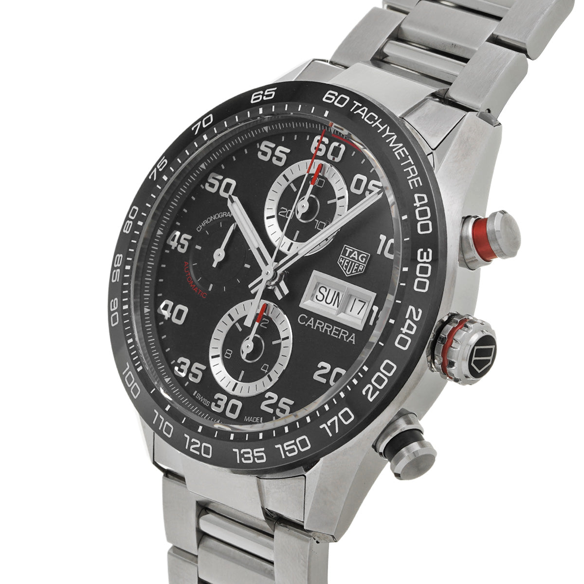 CARRERA Calibre 16 Chronograph CBN2A1AA.BA0643 Black TAG HEUER Men's [Pre-Owned].