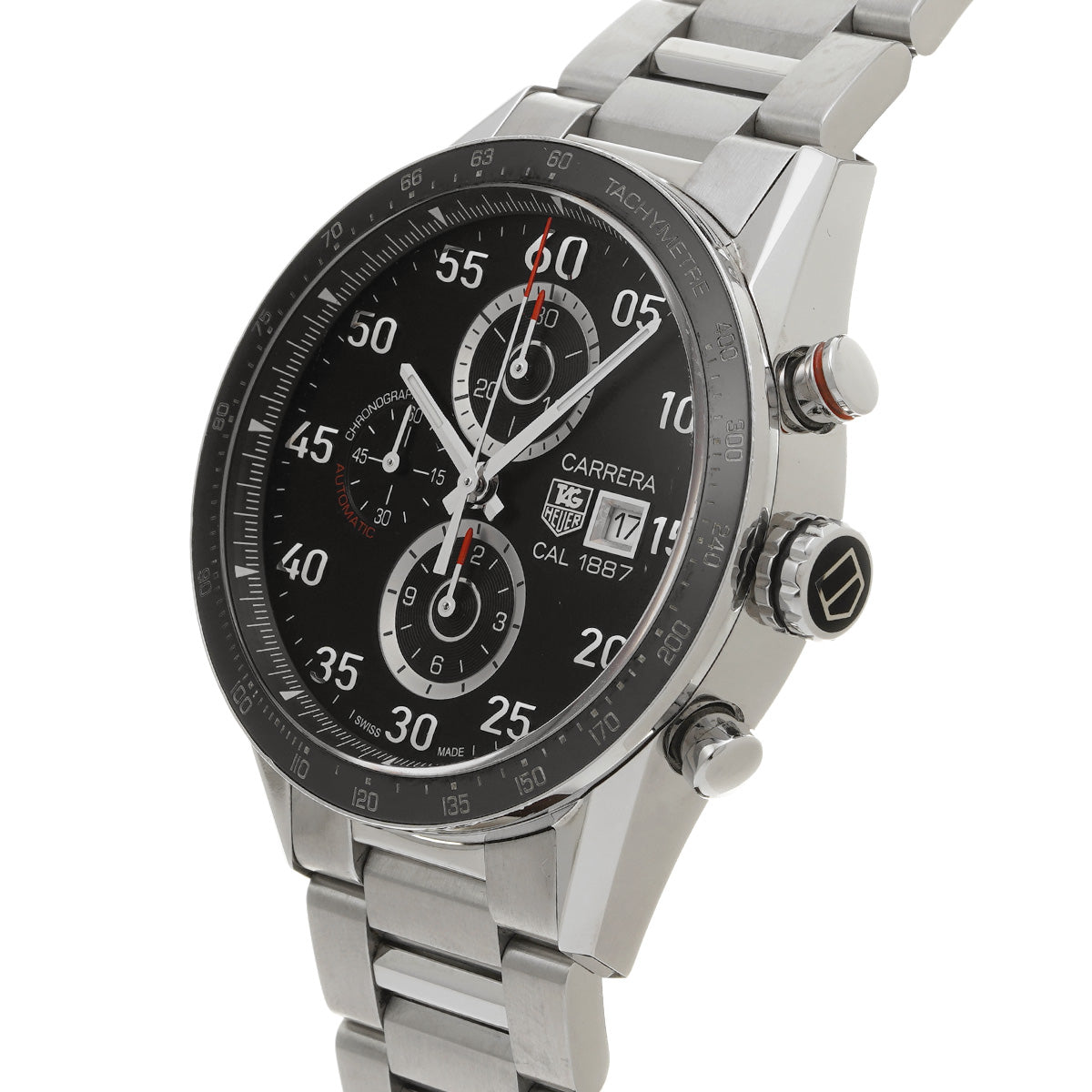 CARRERA Calibre 1887 Chronograph CAR2A10.BA0799 Black TAG HEUER Men's [Pre-Owned].