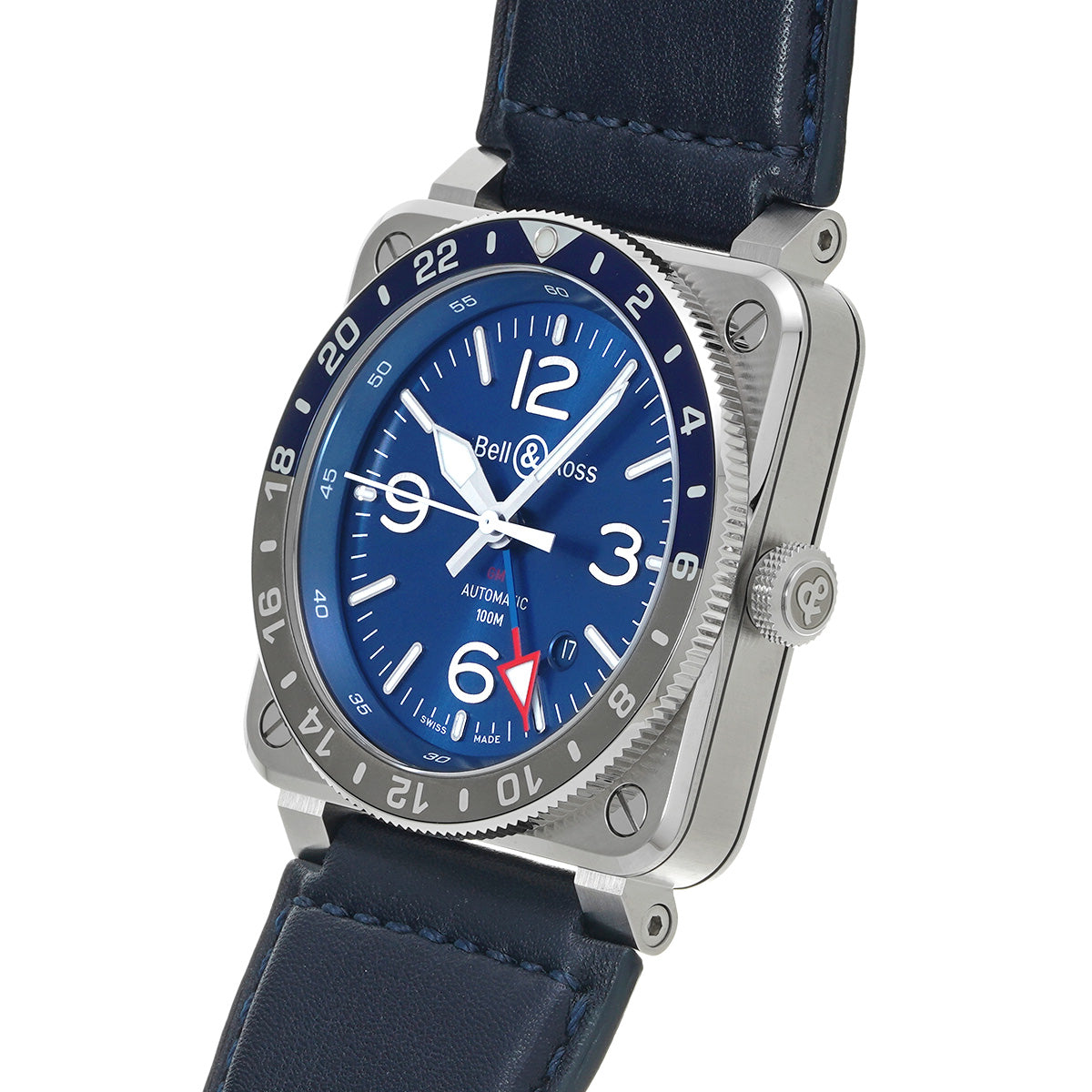 BR03-93 GMT Blue BR0393-BLU-ST/SCA Blue Bell &amp; Ross Men's [Pre-owned]
