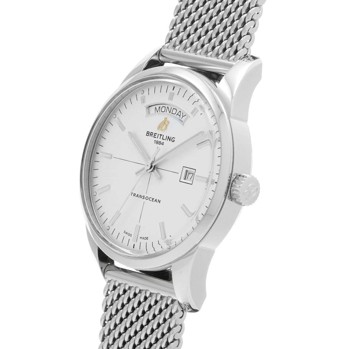 Transocean Day &amp; Date A4531012/G751 Silver BREITLING Men's [Pre-Owned].