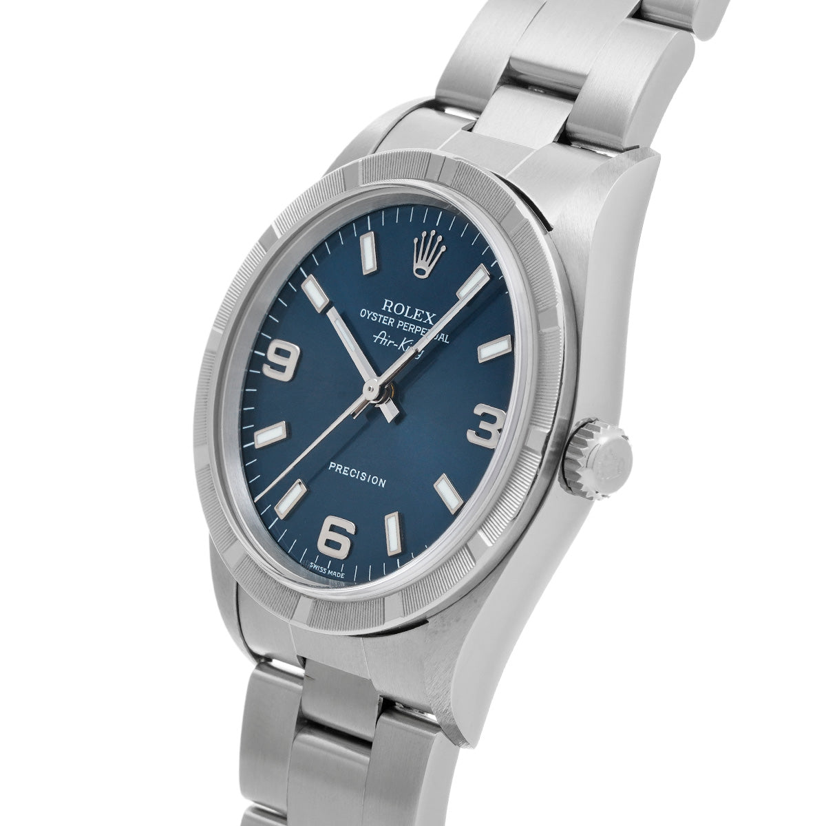 Air-King 14010 K (manufactured circa 2002) Blue ROLEX Men's [Pre-owned].