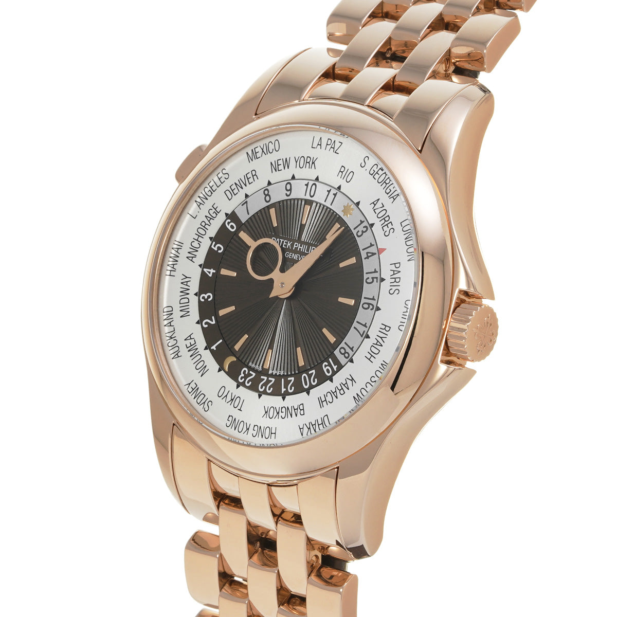World Time 5130/1R-011 Brown/Silver PATEK PHILIPPE Men's [Pre-Owned].