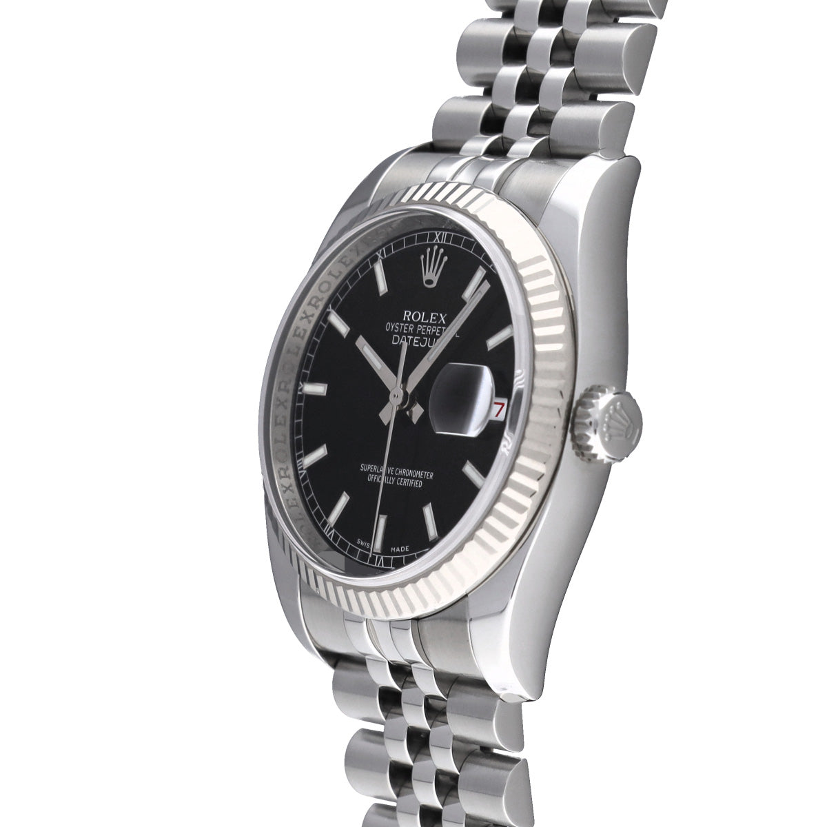DATE JUST 116234 M (made around 2008) Black ROLEX Men's [Pre-Owned].