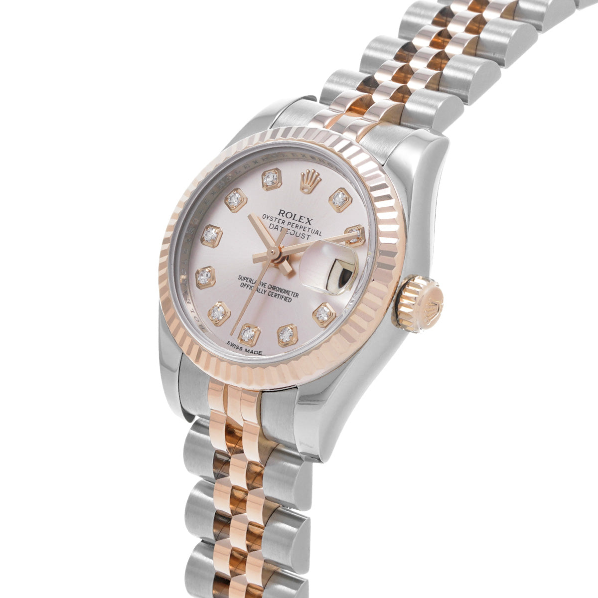 DATE JUST 179171G G (made around 2010) Pink/Diamond ROLEX Ladies [Pre-Owned].