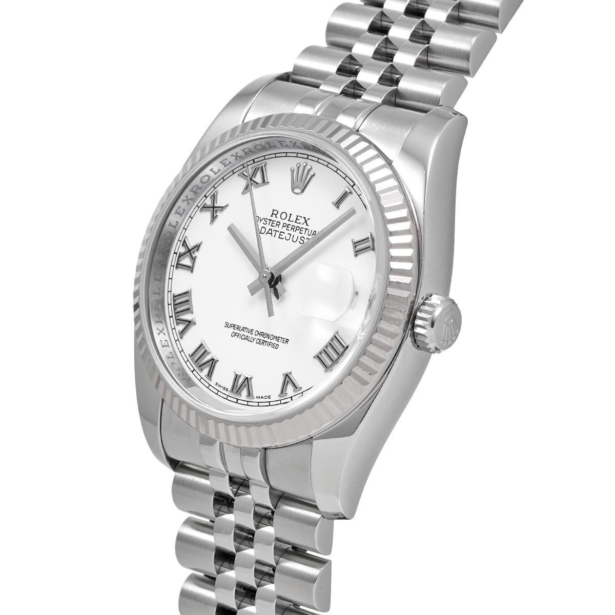 DATE JUST 116234 M (made around 2007) White ROLEX Men's [Pre-Owned].