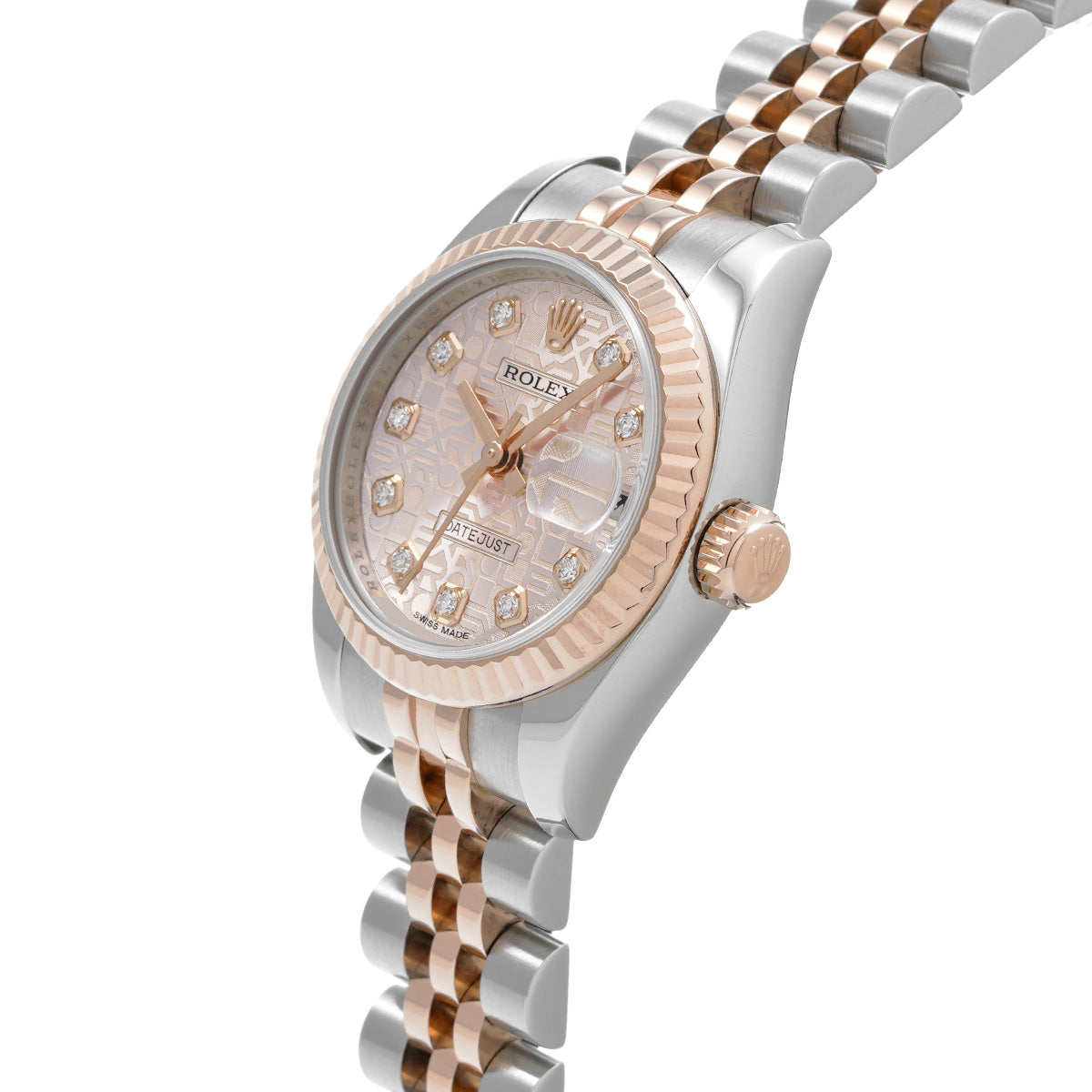 DATE JUST 179171G Random Serial Pink Computer/Diamond ROLEX Ladies [Pre-Owned].