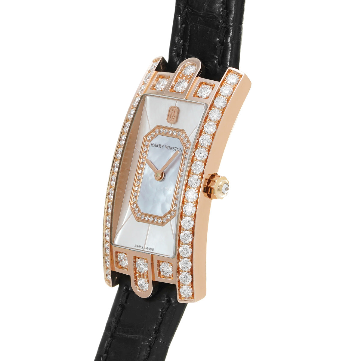 Avenue C Emerald AVCQHM19RR037 White MOP/Diamond HARRY WINSTON Ladies [Pre-Owned].
