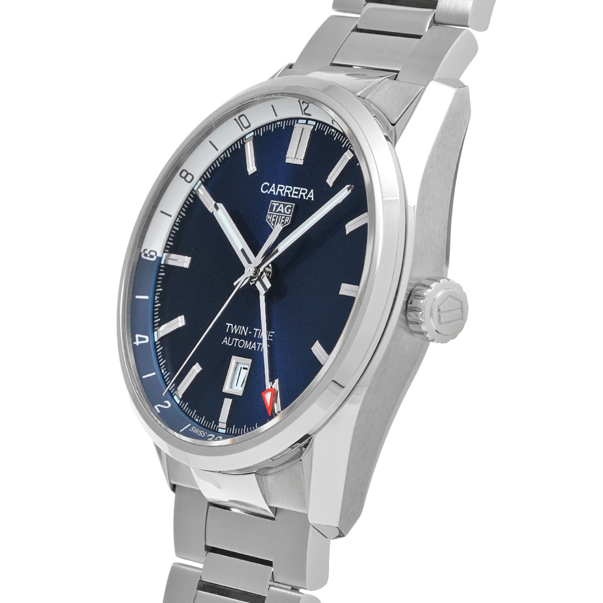 CARRERA Calibre 7 Twin Time Date WBN201A.BA0640 Blue TAG HEUER Men's [Pre-Owned].